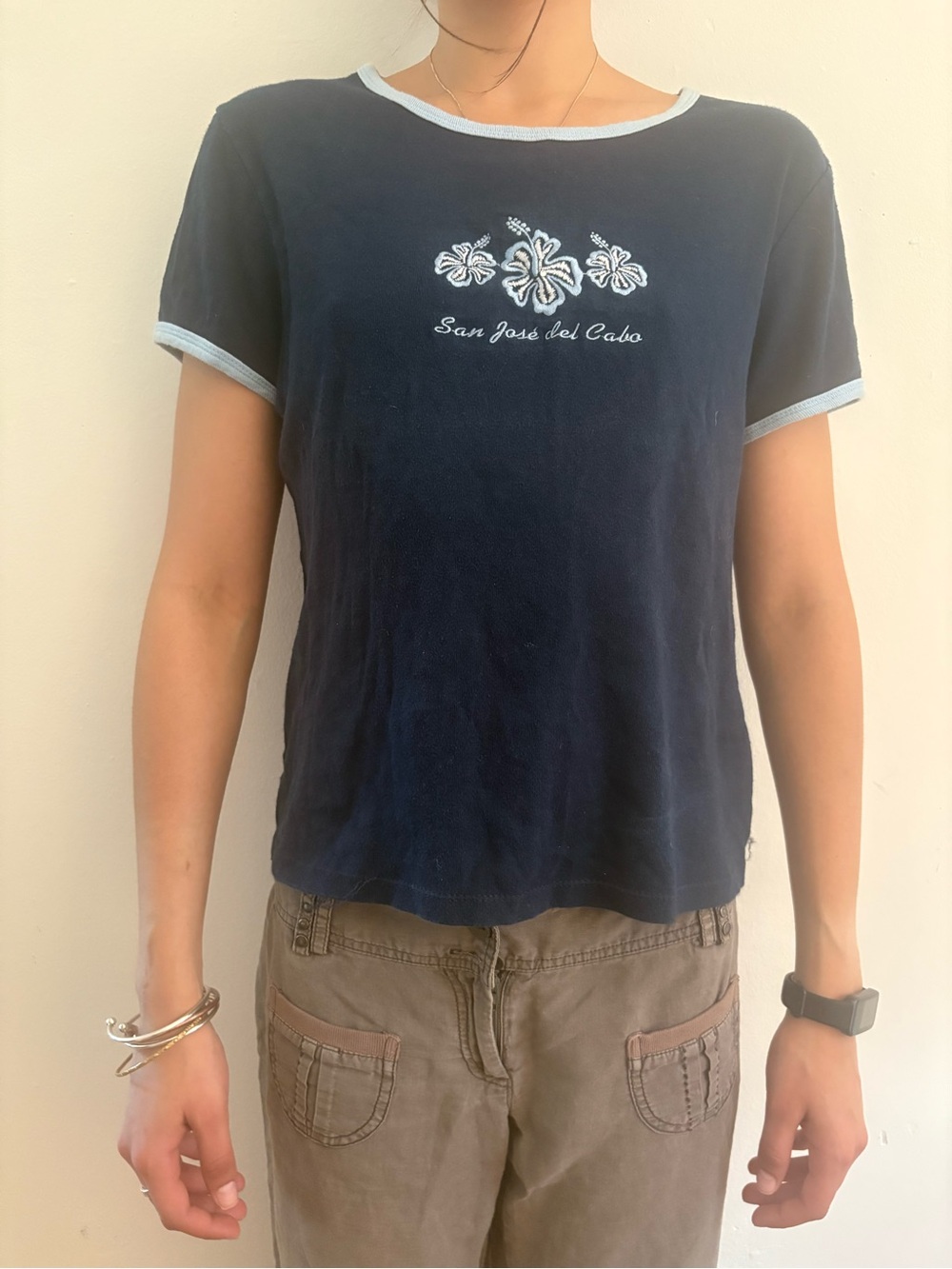 Navy Blue Baby Tee